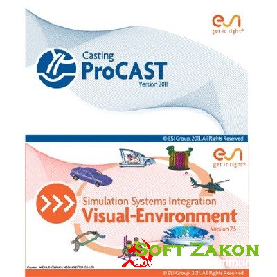 ESI ProCAST 2011.0 x86+x64 + ESI Visual Environment v7.5 for Windows x86+x64 (2011)