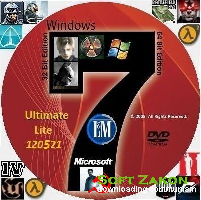 Microsoft Windows 7 Ultimate SP1 x86-x64 RU Lite "LM" Update 120521 (2012)